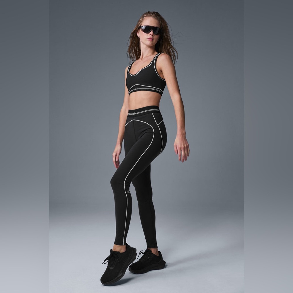 ALO Yoga Airbrush High-Waist Heart Throb Legging Women's Size S EUC